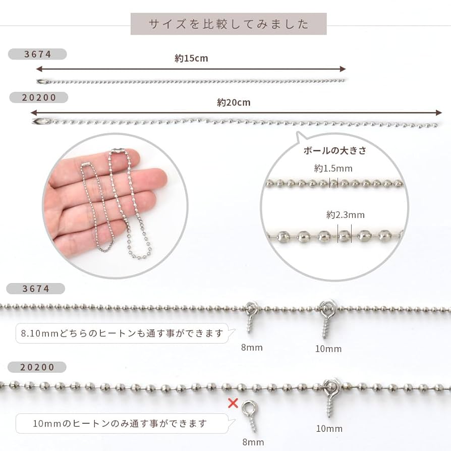 Amazon.co.jp: MYmama ボールチェーン コネクター付